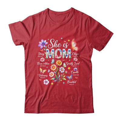 Mothers Day She Is Mom She Is Strong Gifts Christian Mom Shirt & Hoodie | teecentury