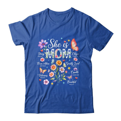 Mothers Day She Is Mom She Is Strong Gifts Christian Mom Shirt & Hoodie | teecentury