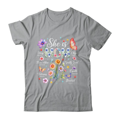 Mothers Day She Is Mom She Is Strong Gifts Christian Mom Shirt & Hoodie | teecentury