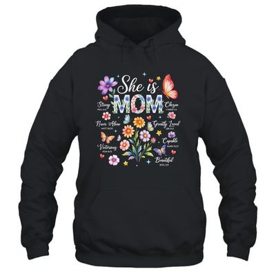 Mothers Day She Is Mom She Is Strong Gifts Christian Mom Shirt & Hoodie | teecentury