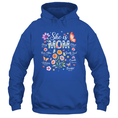 Mothers Day She Is Mom She Is Strong Gifts Christian Mom Shirt & Hoodie | teecentury