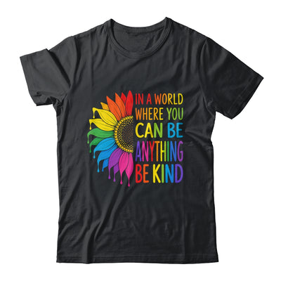 Motivational Rainbow Be Kind Sunflower Lgbtq Pride Month Shirt & Tank Top | teecentury