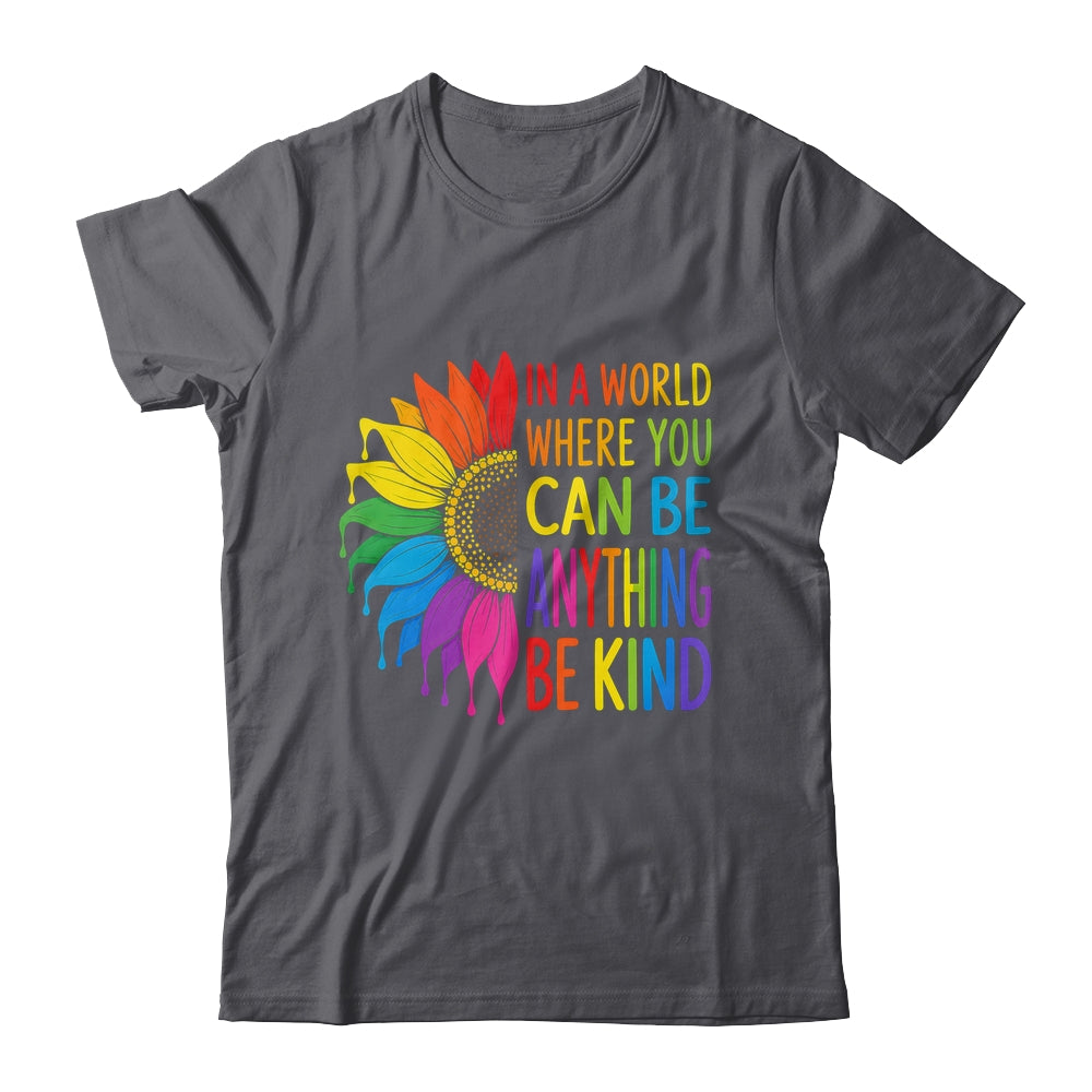 Motivational Rainbow Be Kind Sunflower Lgbtq Pride Month Shirt & Tank Top | teecentury