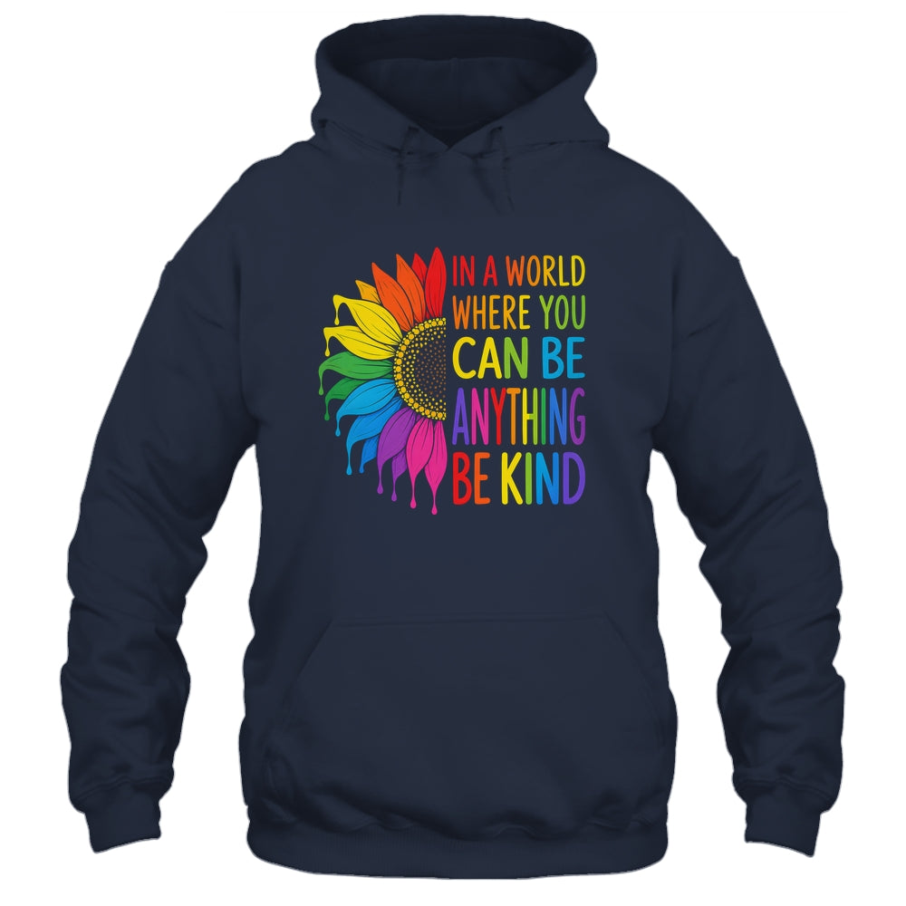 Motivational Rainbow Be Kind Sunflower Lgbtq Pride Month Shirt & Tank Top | teecentury