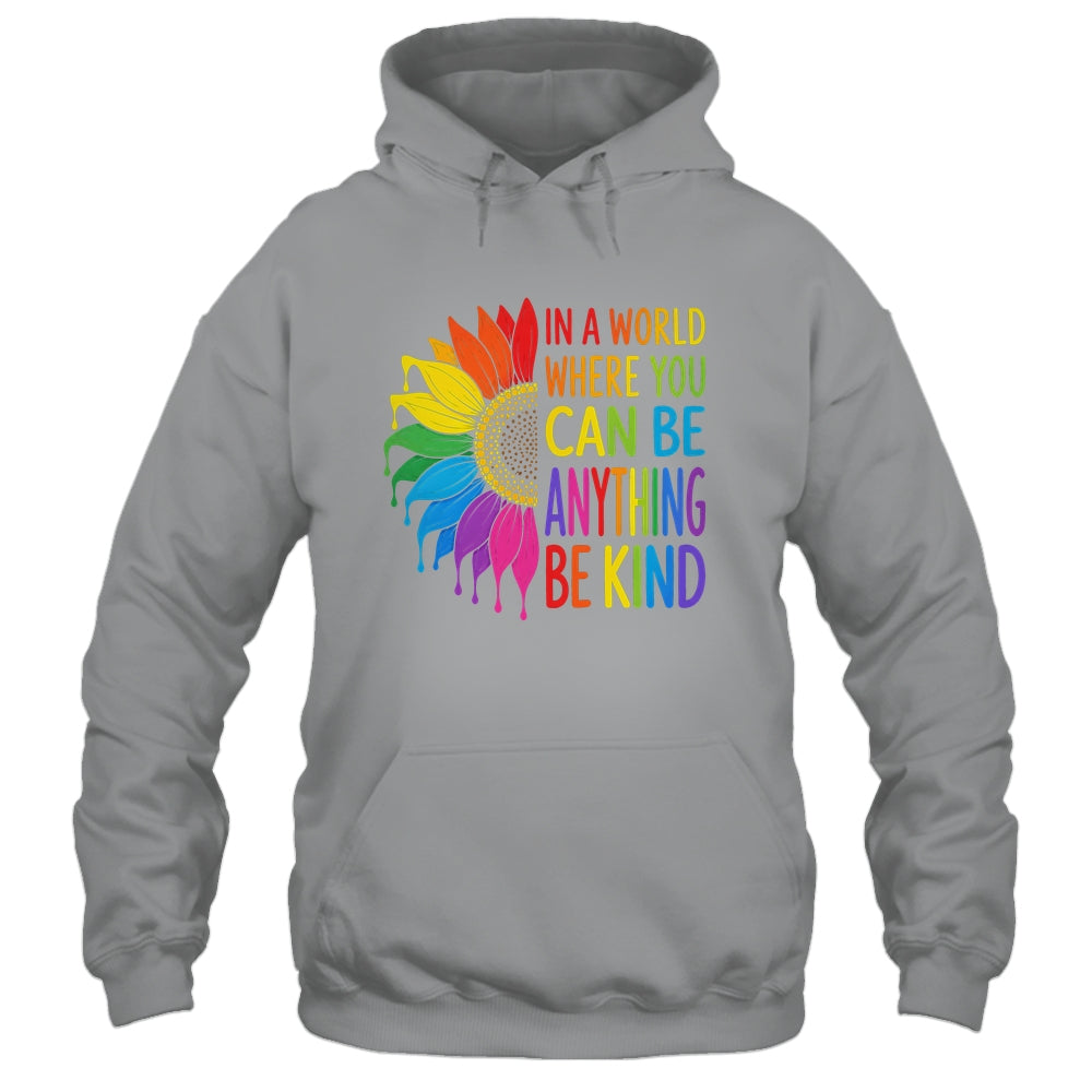 Motivational Rainbow Be Kind Sunflower Lgbtq Pride Month Shirt & Tank Top | teecentury