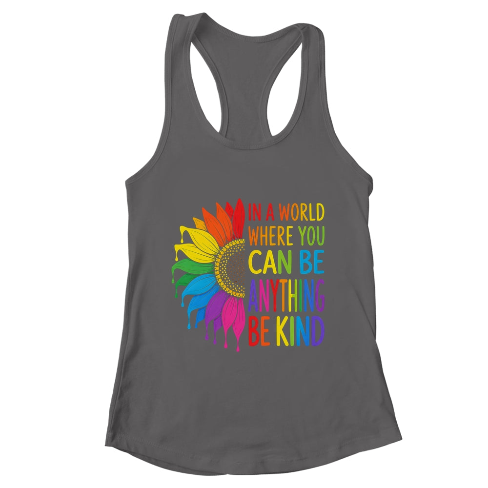 Motivational Rainbow Be Kind Sunflower Lgbtq Pride Month Shirt & Tank Top | teecentury