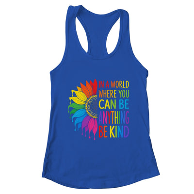 Motivational Rainbow Be Kind Sunflower Lgbtq Pride Month Shirt & Tank Top | teecentury