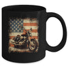 Motorcycle USA Flag Retro Biker For Men Dad Grandpa Mug | teecentury