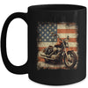 Motorcycle USA Flag Retro Biker For Men Dad Grandpa Mug | teecentury