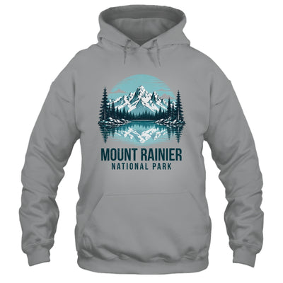 Mount Rainier National Park Retro Mountain Lake Outdoor Hiking Shirt & Tank Top | teecentury