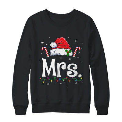 Mrs And Mr Claus Funny Couples Matching Christmas Xmas Light Shirt & Sweatshirt | teecentury