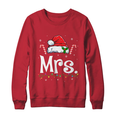 Mrs And Mr Claus Funny Couples Matching Christmas Xmas Light Shirt & Sweatshirt | teecentury