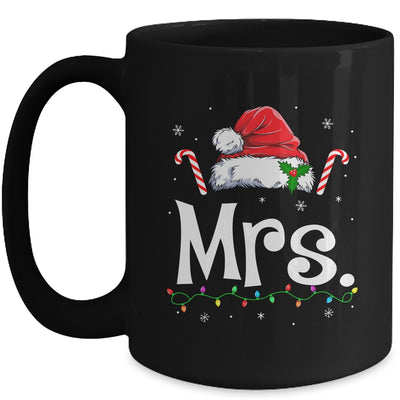 Mrs And Mr Claus Funny Couples Matching Christmas Xmas Light Mug | teecentury