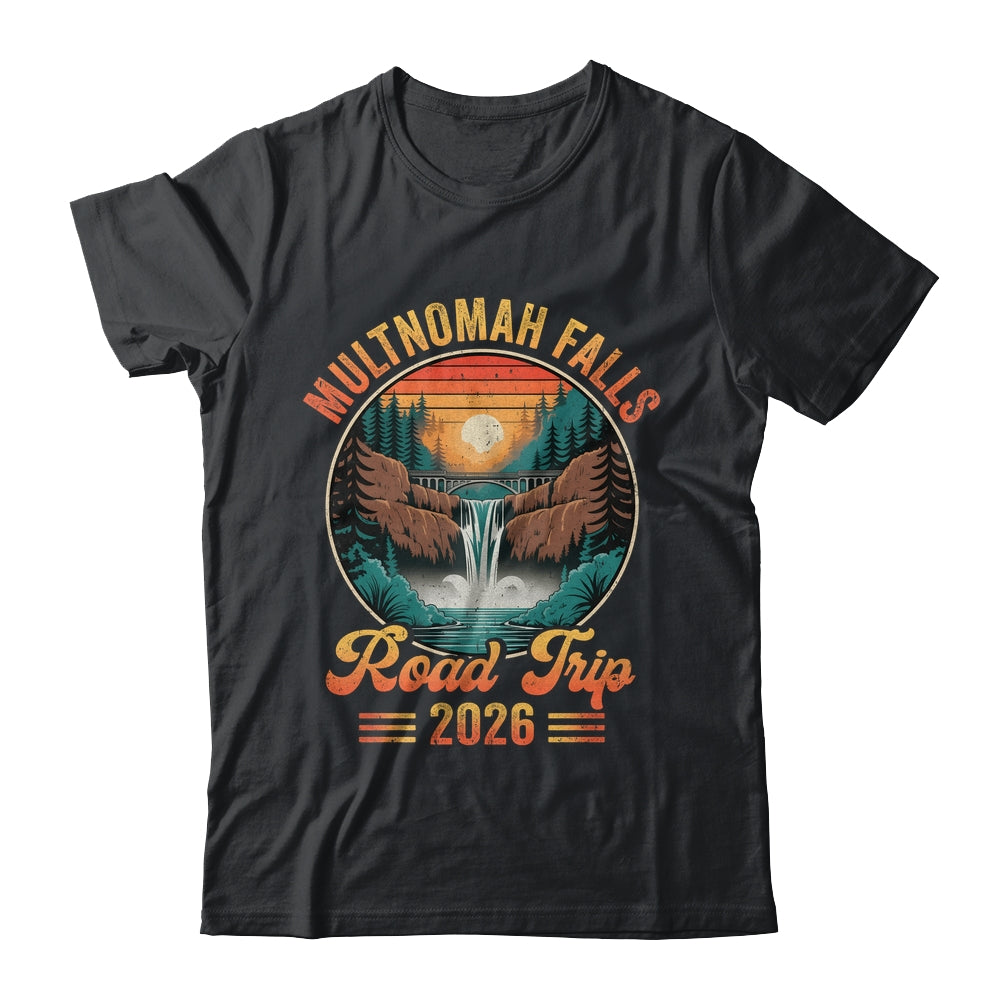 Multnomah Falls Road Trip 2026 Summer Vacation Family Matching Shirt & Tank Top | teecentury