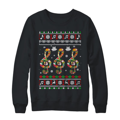 Music Note Christmas Ugly Musical Teacher For Men Women Shirt & Sweatshirt | teecentury