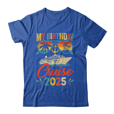 My Birthday Cruise 2025 Party Cruise Birthday Vacation Retro Shirt & Tank Top | teecentury