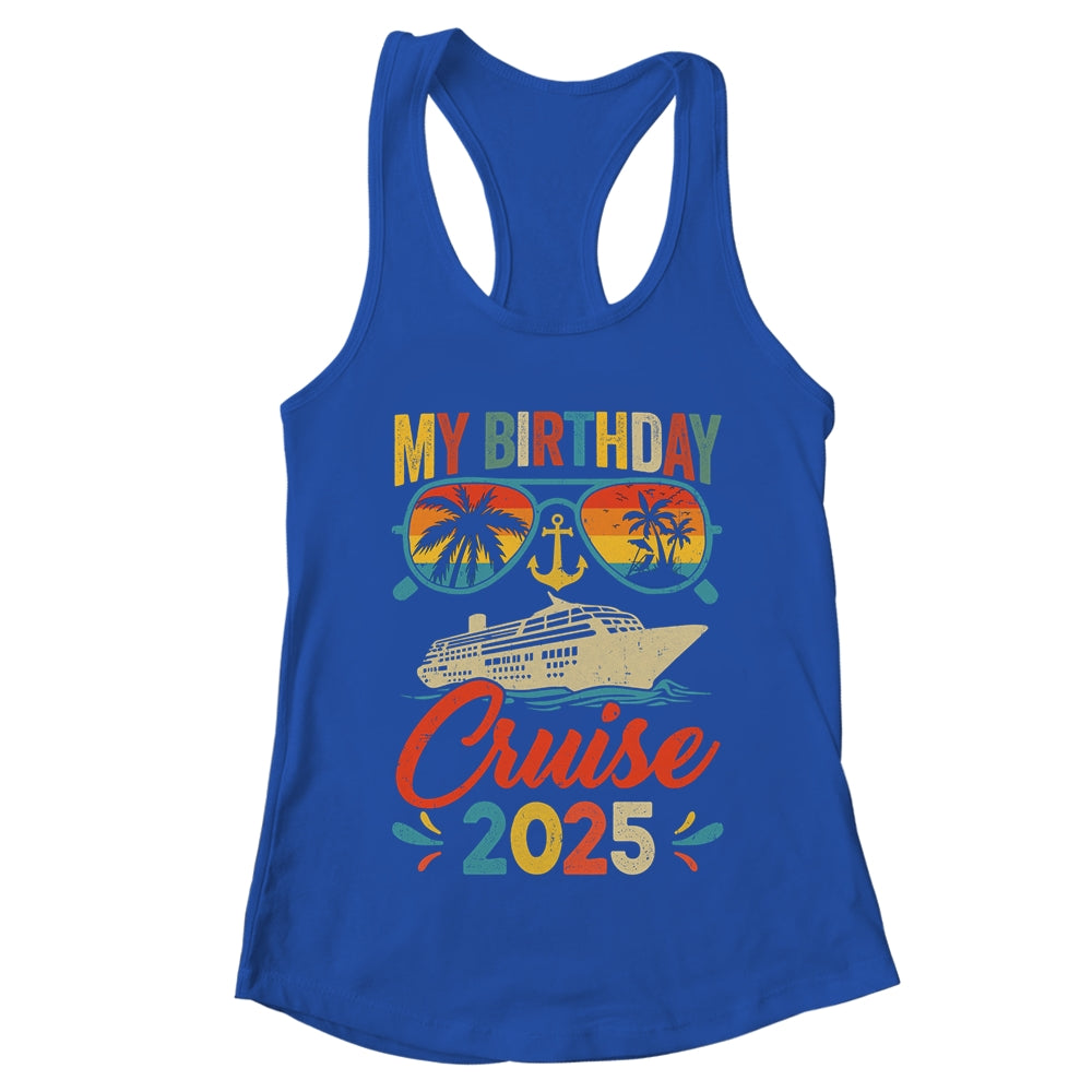 My Birthday Cruise 2025 Party Cruise Birthday Vacation Retro Shirt & Tank Top | teecentury