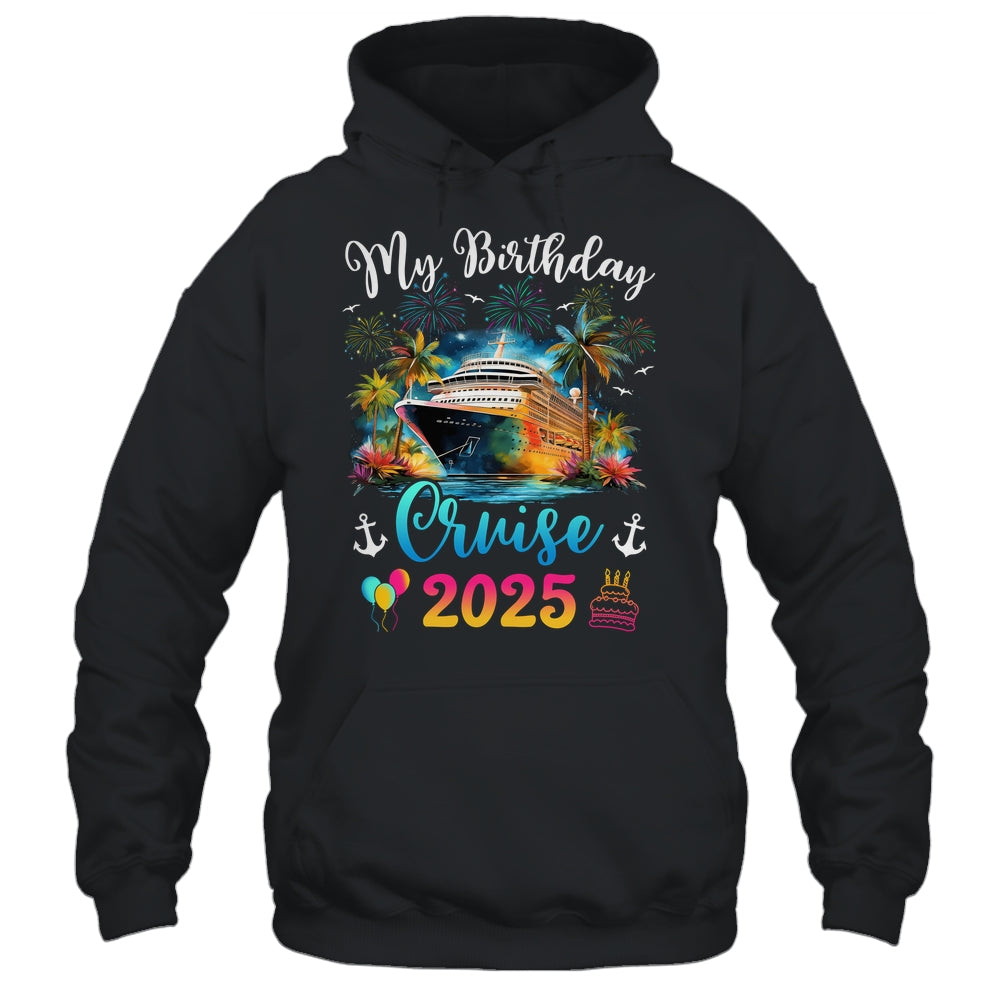 My Birthday Cruise 2025 Vacation Men Women Birthday Trip Shirt & Tank Top | teecentury