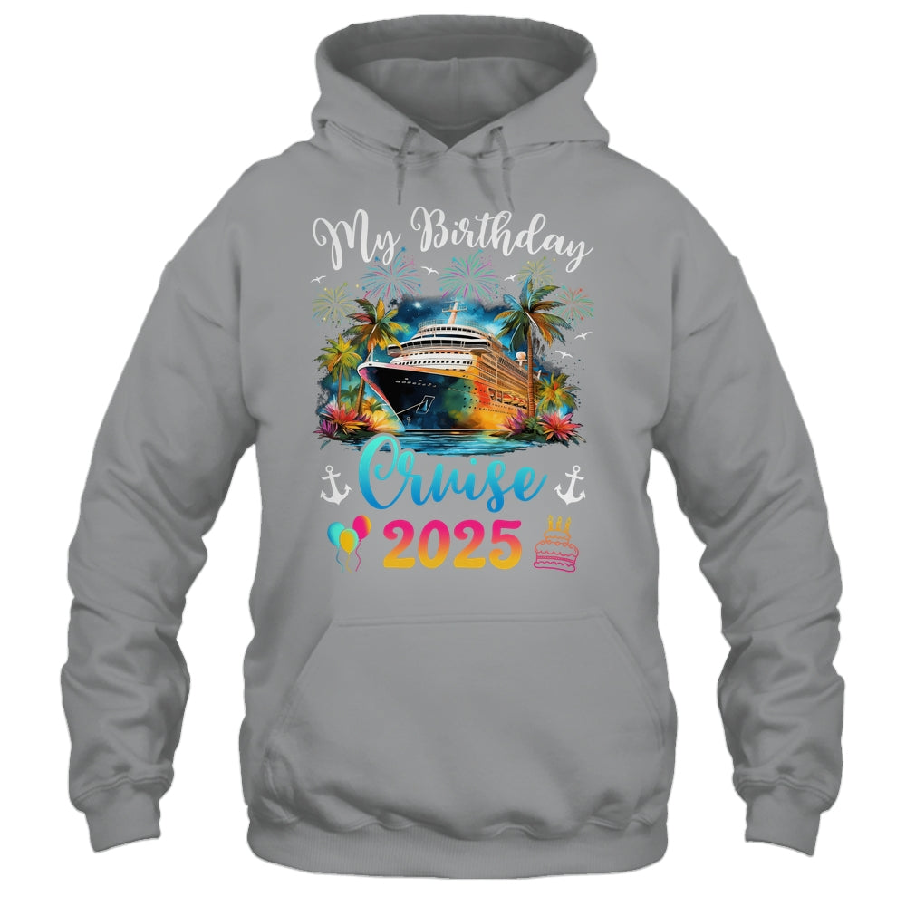 My Birthday Cruise 2025 Vacation Men Women Birthday Trip Shirt & Tank Top | teecentury