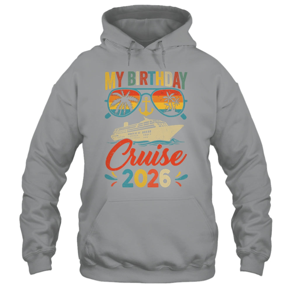 My Birthday Cruise 2026 Party Cruise Birthday Vacation Retro Shirt & Tank Top | teecentury