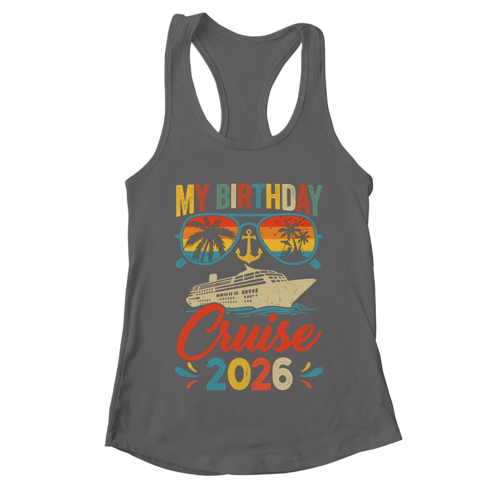 My Birthday Cruise 2026 Party Cruise Birthday Vacation Retro Shirt & Tank Top | teecentury