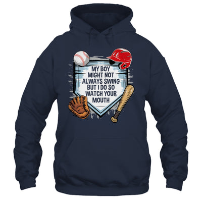 My Boy Might Not Always Swing But I Do Baseball Mom Funny Shirt & Tank Top | teecentury