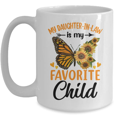 My Daughter In Law Is My Favorite Child Family Butterfly Mug | teecentury