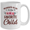 My Daughter In Law Is My Favorite Child Funny Mom Floral Mug | teecentury