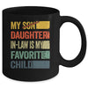 My Daughter In Law Is My Favorite Child Retro Funny Fathers Day Mug | teecentury