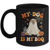 My Dog Is My Boo Ghost Spooky Halloween Labrador Groovy Mug | teecentury