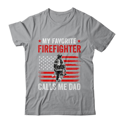 My Favorite Firefighter Calls Me Dad USA Flag Father Shirt & Hoodie | teecentury