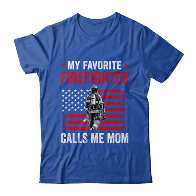 My Favorite Firefighter Calls Me Mom USA Flag Mother Shirt & Hoodie | teecentury