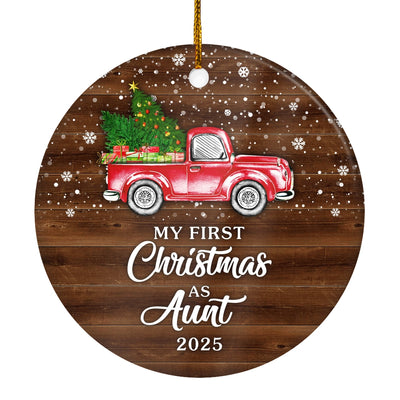 My First Christmas As Aunt Ornament 2024 New Aunt Decoration Christmas Tree Ornament | teecentury