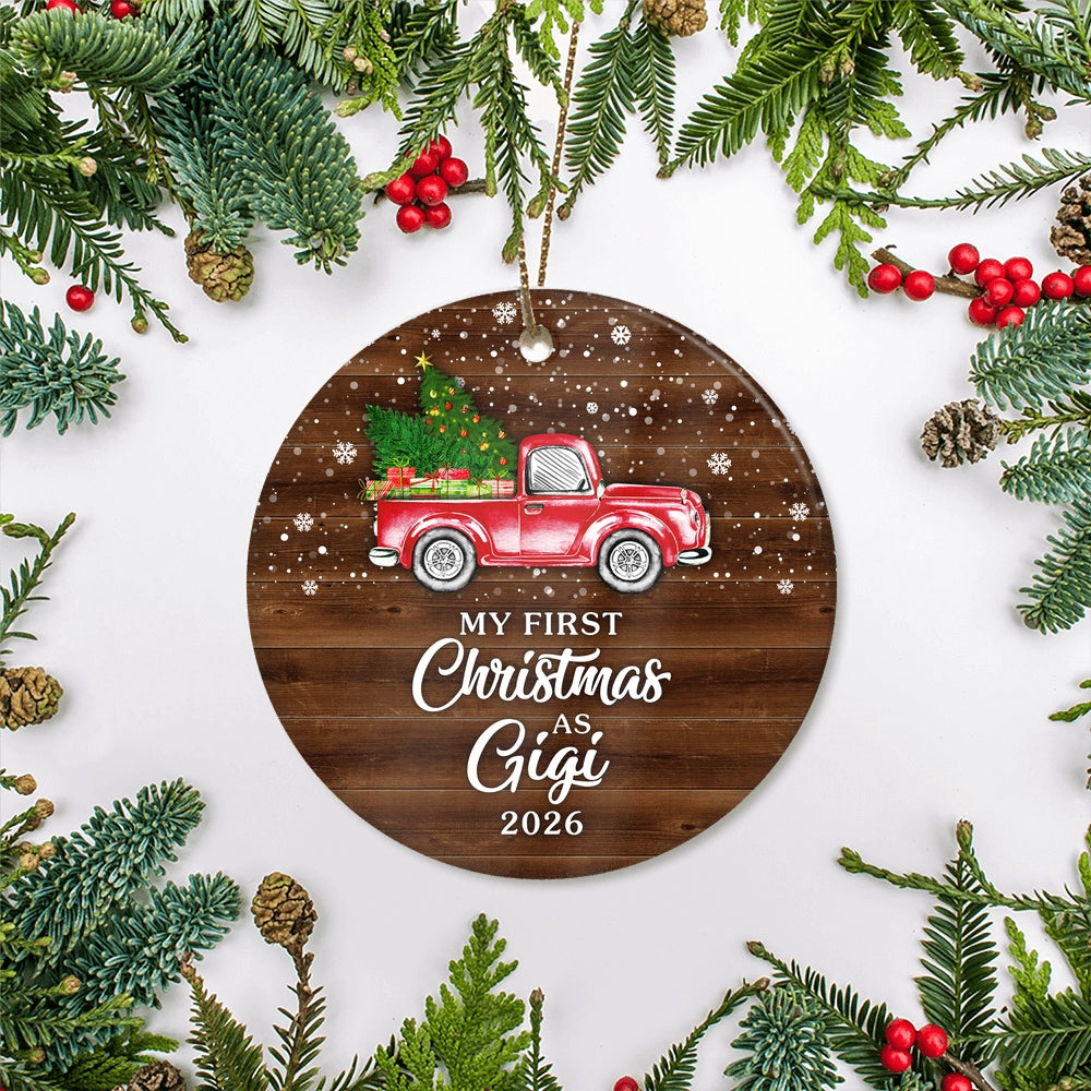 My First Christmas As Gigi Ornament 2025 New Gigi Decoration Christmas Tree Ornament | teecentury