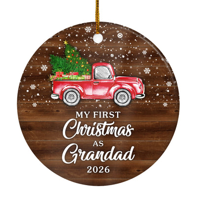 My First Christmas As Grandad Ornament 2025 New Grandad Decoration Christmas Tree Ornament | teecentury