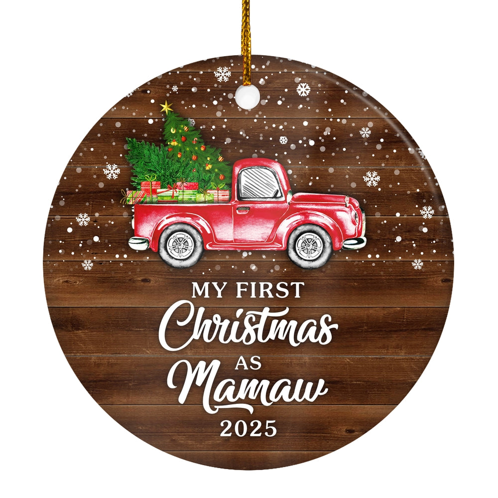 My First Christmas As Mamaw Ornament 2024 New Mamaw Decoration Christmas Tree Ornament | teecentury
