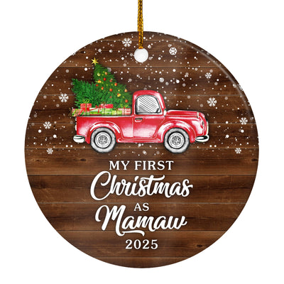 My First Christmas As Mamaw Ornament 2024 New Mamaw Decoration Christmas Tree Ornament | teecentury