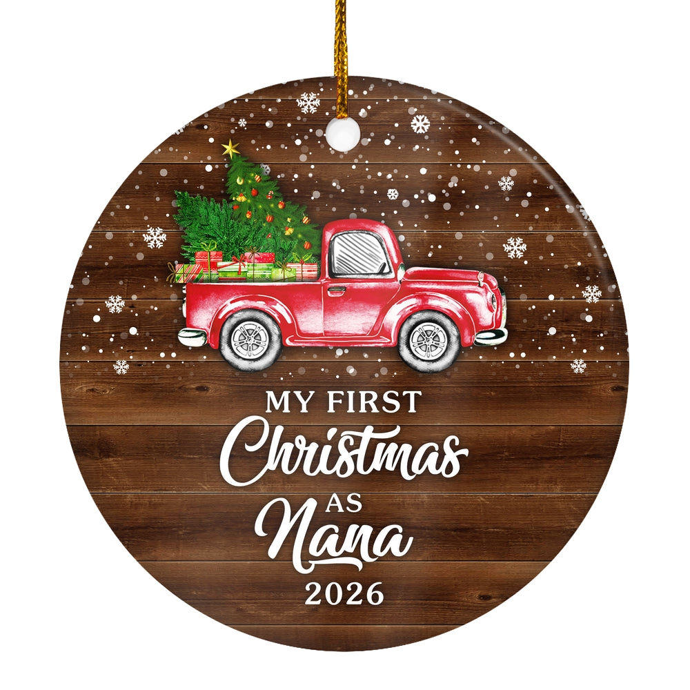 My First Christmas As Nana Ornament 2025 New Nana Decoration Christmas Tree Ornament | teecentury
