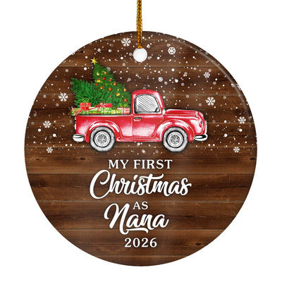 My First Christmas As Nana Ornament 2025 New Nana Decoration Christmas Tree Ornament | teecentury
