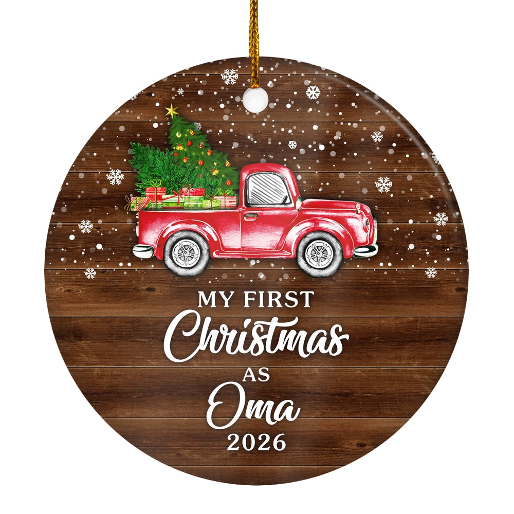 My First Christmas As Oma Ornament 2025 New Oma Decoration Christmas Tree Ornament | teecentury