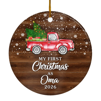 My First Christmas As Oma Ornament 2025 New Oma Decoration Christmas Tree Ornament | teecentury