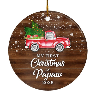 My First Christmas As Papaw Ornament 2024 New Papaw Decoration Christmas Tree Ornament | teecentury