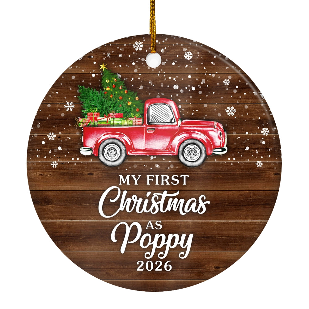 My First Christmas As Poppy Ornament 2025 New Poppy Decoration Christmas Tree Ornament | teecentury