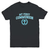 My First Communion Boys Catholic Religious Cross Blue Youth Shirt | teecentury