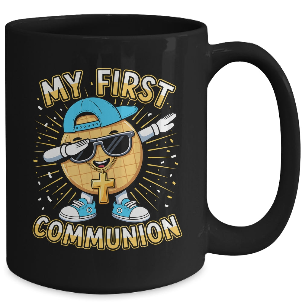 My First Communion Dabbing Wafer Funny 1st Communion Boy Mug | teecentury
