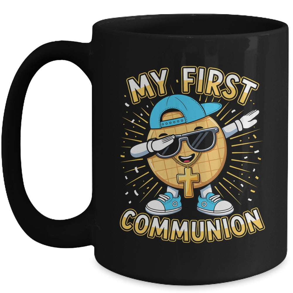 My First Communion Dabbing Wafer Funny 1st Communion Boy Mug | teecentury