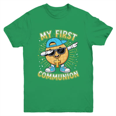My First Communion Dabbing Wafer Funny 1st Communion Boy Youth Shirt | teecentury