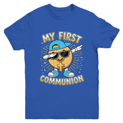 My First Communion Dabbing Wafer Funny 1st Communion Boy Youth Shirt | teecentury