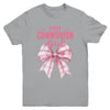 My First Communion Girls Pink Coquette Bow Christian Cute Youth Shirt | teecentury