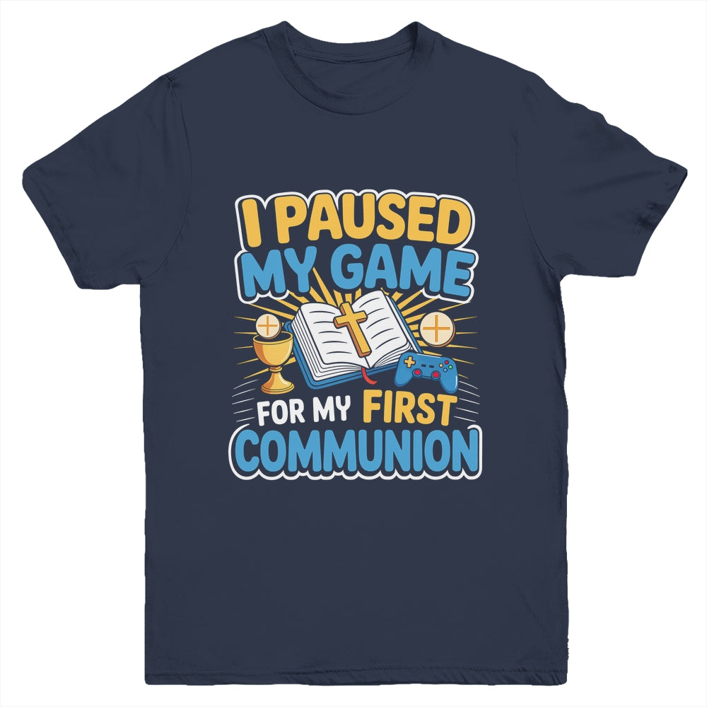 My First Communion Video Game Controller Boys Girls Gaming Youth Shirt | teecentury